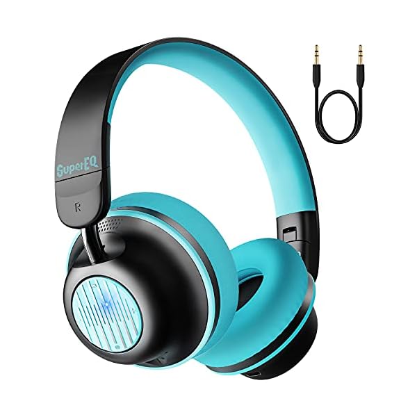 Active-Noise-Cancelling-Headphones-SuperEQ-S2-Bluetooth-Headphones-On-Ear-with-Mic-CVC-80-Hi-Fi-Deep-Bass-Voice-Assistant-25H-Playtime-Foldable-Wireless-Wired-Headphones-for-Travel-Work-Blue SuperEQ Bluetooth Active Noise Cancelling Headphones, S2 Wired and Wireless On Ear Headphones with CVC 8.0, Hi-Fi Stereo…
