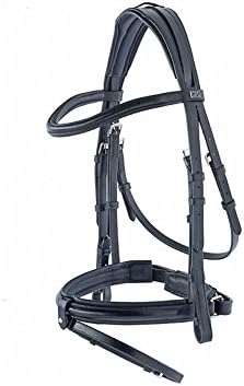 GFS with Soft Rubber Reins Pro Flash Snaffle Bridle Extra Full Size Black