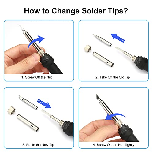 10in1 Soldering Gun Kit, BOHOOLs Premium Solder Gun for Electrical