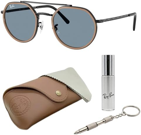 極美品Ray-Ban（レイバン）[ROUND DOUBLE BRIDGE] Amazon.com: Ray-Ban RB3647N Round Double Bridge Round Shape Non