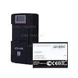 OEM Standard Battery TLi013C1 for Alcatel One Touch Go Flip w/Universal LCD Battery Charger + USB-Port (Adjustable Dock) in Non-Retail Packaging
