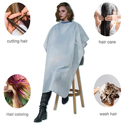 NOOA Hair Cutting Cape - Waterproof Haircut Apron with adjustable Closure,35.5 x 55inch Hair Salon Nylon Capes,Hairdressing Cover Fits for Barber & Home Use (1 Pack,Grey)