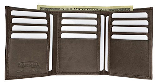 100% Genuine Leather Marshal Tri-fold Mens Walle