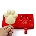 Mirenlife 2 Cavities Silicone Cute Ice Pop Mold with Lid, Ice Cream Bar Mold Popsicle Mold DIY Ice Cream Maker with 20 Wooden Sticks (Paw)