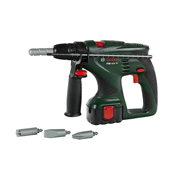 Theo Klein 8450 Bosch Schlagbohrmaschine I Schlagbohrer mit Rechts- und Linkslauf und auswechselbaren Aufsätzen I Maße: 29 cm x 15 cm x 4 cm I Spielzeug für Kinder ab 3 Jahren