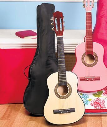 30" Wood Guitar With Case - Black
