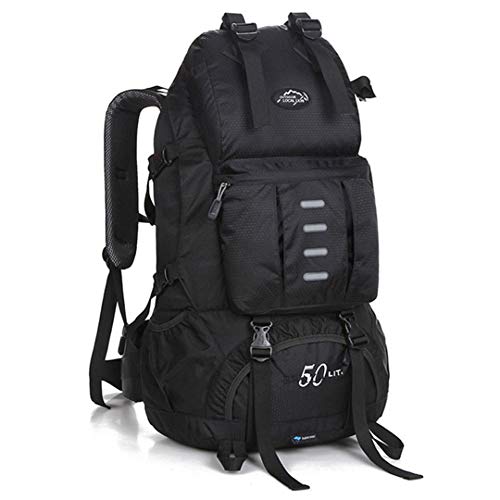 50L Outdoor Sport Bag Mountaineering Hiking Backpack Waterproof Climbing Bags Travel Trekking Black