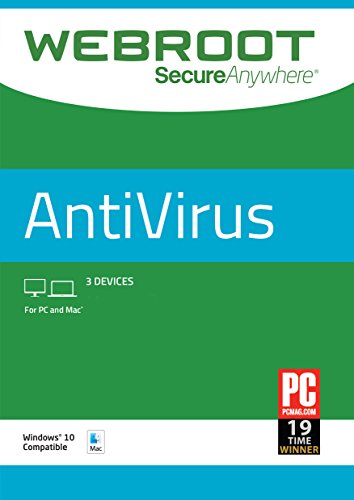 Webroot Antivirus Software 2024 | 3 Device | 1 Month Subscription for PC/Mac + Auto Renewal