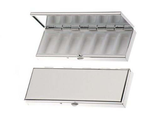 Pill Box 7 Fan Rectangular Smooth 10x3,5x1,5cm