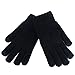 Crytech Women Men Knitted Winter Warm Phone Screen Touch Full Finger Mittens Thermal Thick Knitting Hand Warmer Screentouch Gloves for Texting Typing in Cold Weather (Black)thumb 1