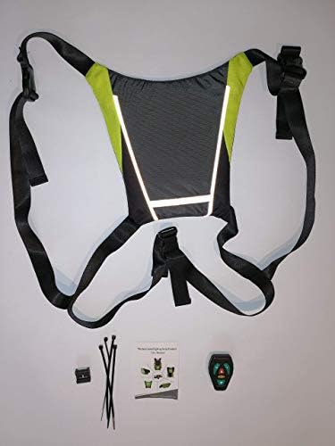 Gilet Clignotant LED de sécurité réfléchissant très Lumineux pour Le vélo, Trottinette électrique, Deux Roues, Hoverboard, gyro-Roue, Jogging, Running, Roller, Skate, Course à Pied, Marche à Pied