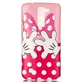 Urberry LG K7 Case, Cute Design Case, Cute Kitty Soft TPU Skin Cover for LG K7 with a Phone Bracket