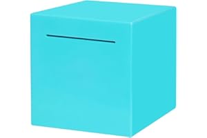 Piggy Bank for Adults and Kids, Must Break to Open Solid ABS Money Bank, Cute DIY Sticker Piggy Bank, Unopenable Money Box, 4