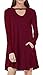 Giotto Women’s Long Sleeve Swing Casual Loose T-Shirt Dress With Pockets