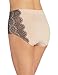 Bali Women's One Smooth U All Over Smoothing Brief Panty, Nude With Black Lace, Large/7