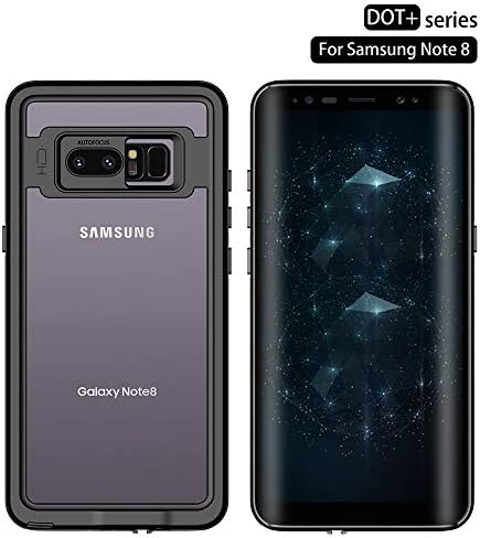 Wildtek DOTPlus Series Samsung Note 8 Waterproof Case | Underwater Snowproof Dirtproof Shockproof with Touch ID | Fully Sealed Cover Waterproof Phone Case | 4.7 Inch Black