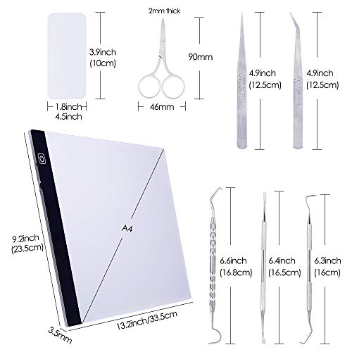 4 Caydo+Pieces+Weeding+Adjustable+Brightpad