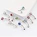 Musesland 21 Pieces 14g Belly Button Rings 316L Surgical Steel Navel Body Piercing Jewelry Assorted Colors