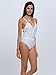 PERSUN Women's Lace Up Back Velvet Bodysuit Sleeveless Deep V Neck Bodysuit Leotards