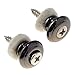 2pcs Mushrooms Head Guitar Strap Buttons Strap Locks Black Guitar Parts