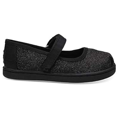 Amazon.com | TOMS Black Iridescent Glimmer Tiny Mary Jane Flat 10012554 (Size: 11) | Mary Jane