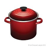 Le Creuset Enamel-on-Steel 6-Quart Covered Stockpot, Cerise (Cherry Red)