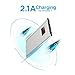 JEMMA 12000mAh Power Bank External Battery Portable Charger for iPhoneX 8, Samsung and More--Silver