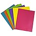 JAM PAPER Plastic Color POP Folders - 2 Pocket Durable Folders with Metal Prongs Fastener Clasps - Assorted Fashion Colors - 6/Pack