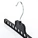 HANGERWORLD Pack of 6 Black Plastic Space Saving Garment Hangers - Holds upto 12 Coat Hangers - 8.9 Inches