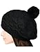 Dahlia Women's Fluffy Twisted Beret Acrylic Knit Beanie Hat