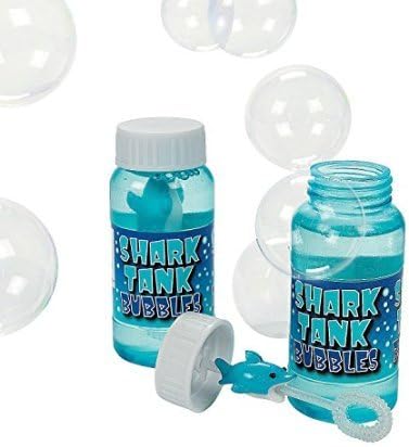 Plastic Shark Tank Bubble Bottles (1 Dz) (1, 1.5 oz)