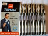 10 X Cello Topball PEN Top Ball Point Smooth Writing Blue Brand Ad By Indian Cricketer Mahindera Singh Dhoni 10 Pens Lot