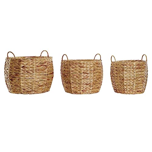 DKD Home Decor Juego de Cestas de la Marca, Multicolor (40 x 40 x 30 centímetros)