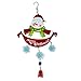 Gift Boutique Christmas Wind Chimes Set of 2 Metal Merry Santa and Snowman Winter Snowflakes with Bell Hanging Ornament Outdoor Decorations Great for Holiday Garden Outside & Indoor Door Decor