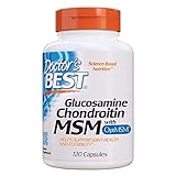 Doctor's Best Glucosamine Chondroitin MSM with OptiMSM, Joint Support, Non-GMO, Gluten Free, Soy Free, 120 Caps
