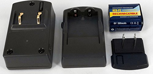 PowerSmart Battery Charger for VARTA CR-P2, SONY CR-P2S, SANYO CR-P2, [This Product includes 1 charger and 1 pcs of RCRP2 rechargeable battery]