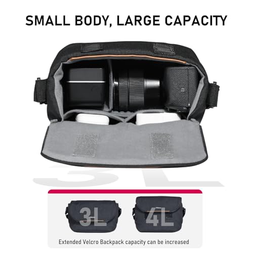 Ulanzi Camera Bag, Slr/Dslr Case Professional, Crossbody Photography Small Bag Fashion, Shoulder For Women And Men Compatible Sony Canon Nikon Mirrorless Waterproof Lightweight