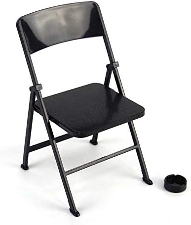 Warmtree 1/6 Scale Black Foldable Chair 