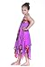 Girl Gypsy Uneven Button Hawaiian Luau Dress in Purple 12