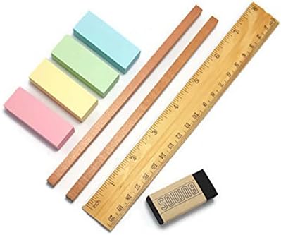 BUMOS Stationary Set Includes Pencil Eraser Ruler Post-it Notes Gift Set (SE-A5)