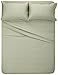 Amazon Brand – Pinzon 400-Thread-Count Hemstitch Egyptian Cotton Sheet Set - King, Sage