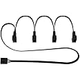 ARCTIC 4-Pin PWM Fan Splitter Cable - PST Extension-Cable for 4 Case Fans, PC Fans, PWM Splitter Cable, Multi-Fan Connector, Fan Splitter, Extension Cable, Y-Splitter, Adapter - Black