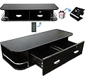 LCL Beauty Locking Wall Mount Styling Station with Black Metal Tabletop Appliance Holder & 4 Port Power Strip