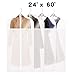 La Saveur 4 Pack 60 inch Garment Bag, Extra Long Dust Proof Suit Bags for Gown, Dresses