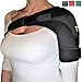 Shoulder Brace for Women & Men | Support for Torn Rotator Cuff & Other Shoulder Injury - Ac Joint, Dislocated, Separated, Frozen Shoulder | Neoprene Compression Wrap | by FIGHTECH (BLK, S-M)