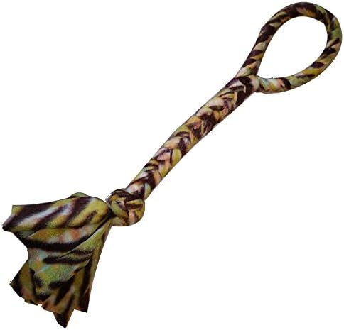 Dog Toy Made in USA - Tug of War Dog Chew Toy Interactive Training Tool and Teething Toy (Safari - Med)