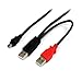 StarTech 6 FT USB Y Cable for External Hard Drive