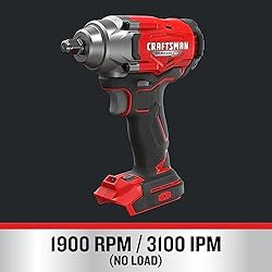 CRAFTSMAN V20 Cordless Impact Wrench, 1/2
