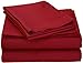 Clara Clark Premier 1800 Series 3-Piece Duvet Cover, King, Burgundy Red