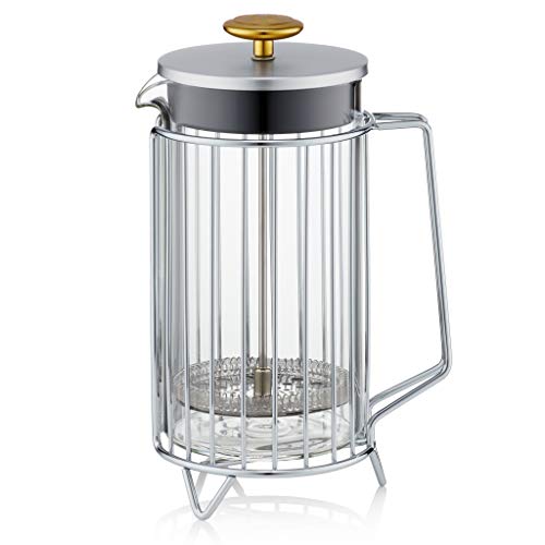 Barista & Co CD 8 Cup Corral Coffee Steel-French Press, Aluminium, 900 ml, Silber – Bild 3